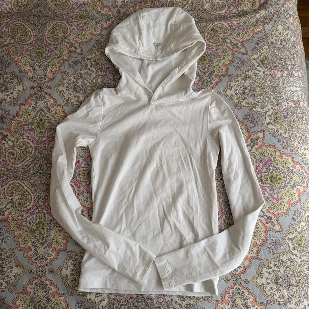 Aritzia TNA White Hooded Top XXS